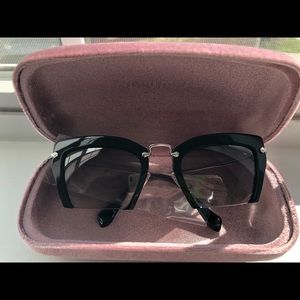 Miu Miu Rasoir Noir Black Gray Silver sunglasses